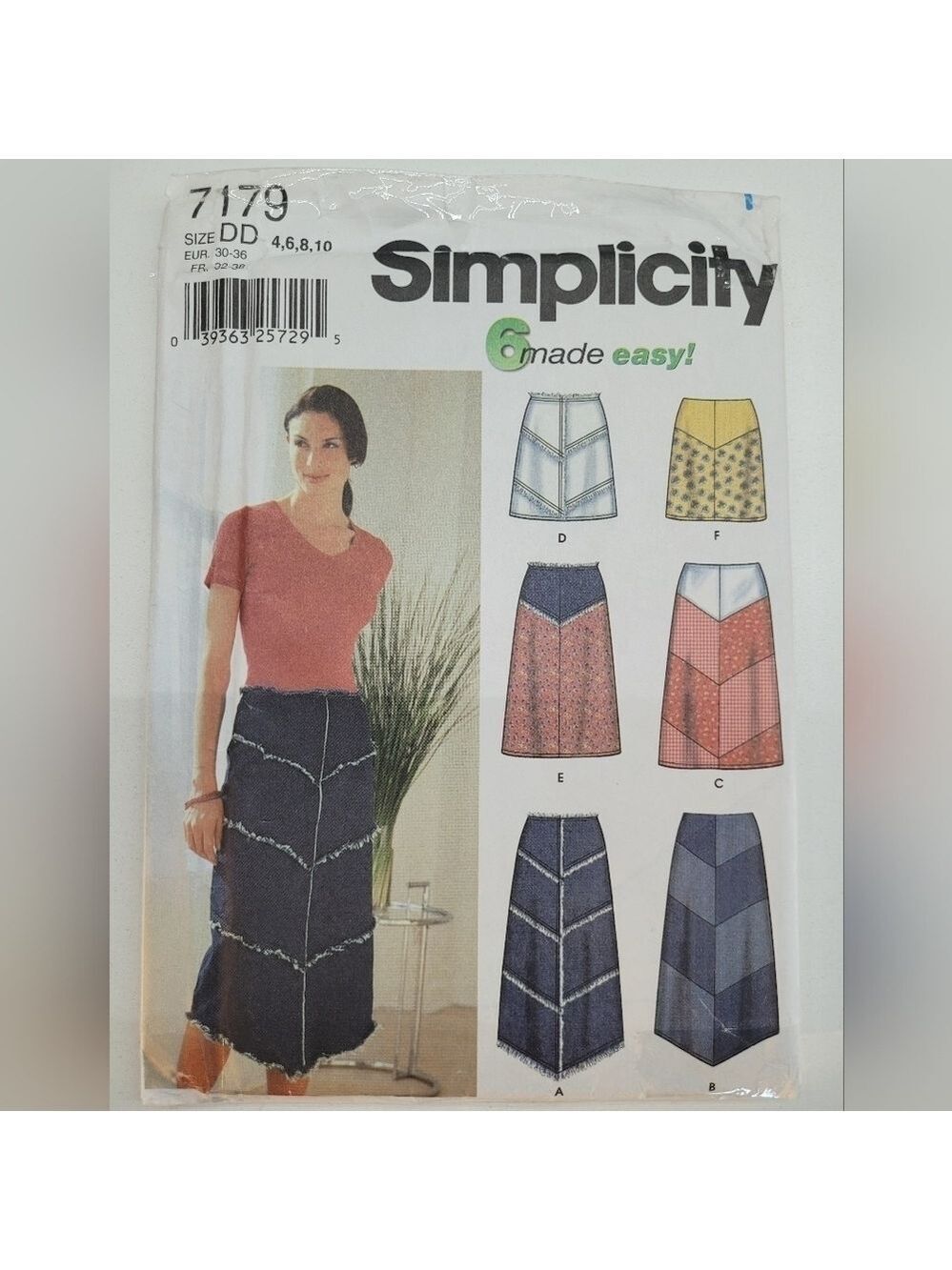 🧵4/$20🧵 Simplicity 7179 Long Skirt Sewing Pattern Uncut Size 4-10 DIY Supplies